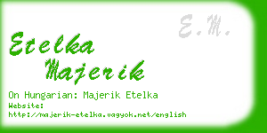 etelka majerik business card